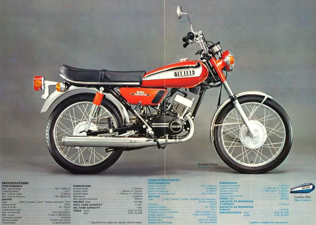 Yamaha 125 shop twin 2 stroke